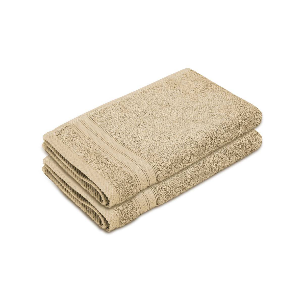 Layers Home Easy Cotton 450 Gsm Cream Hand Towels - Pack of 2 (M)