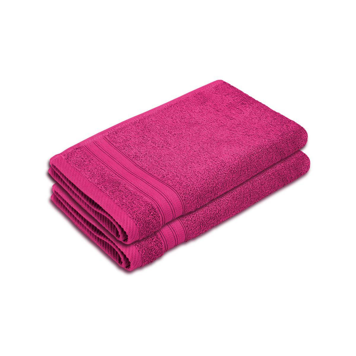 Layers Home Easy Cotton 450 Gsm Purple Hand Towels - Pack of 2 (M)