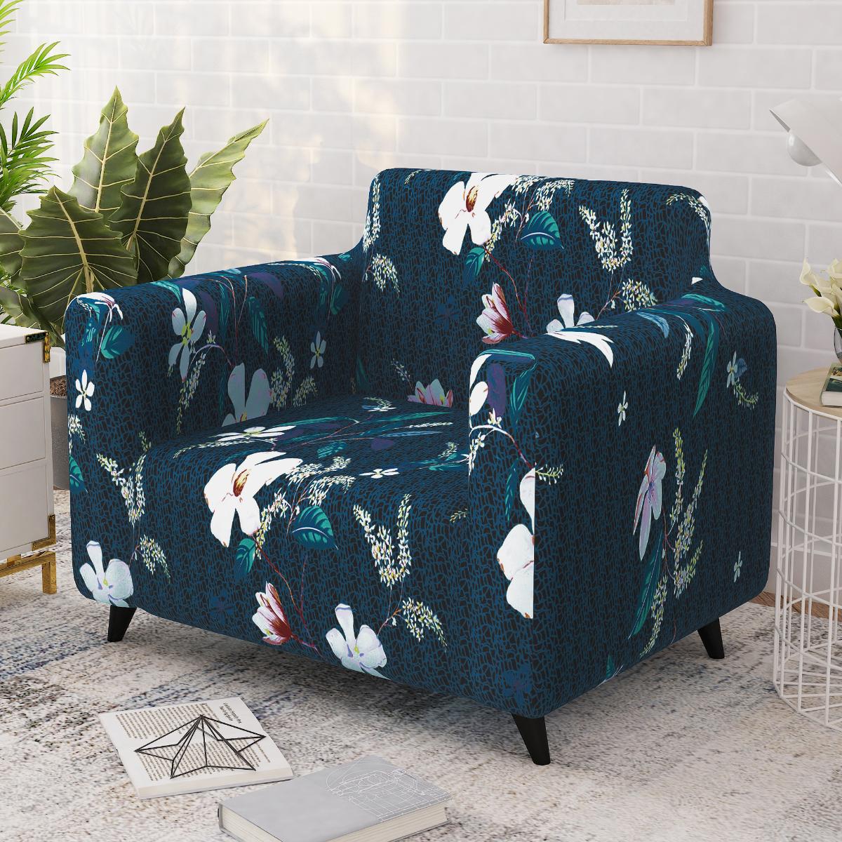 Story@Home 1 Seater Sofa Cover - Navy Blue