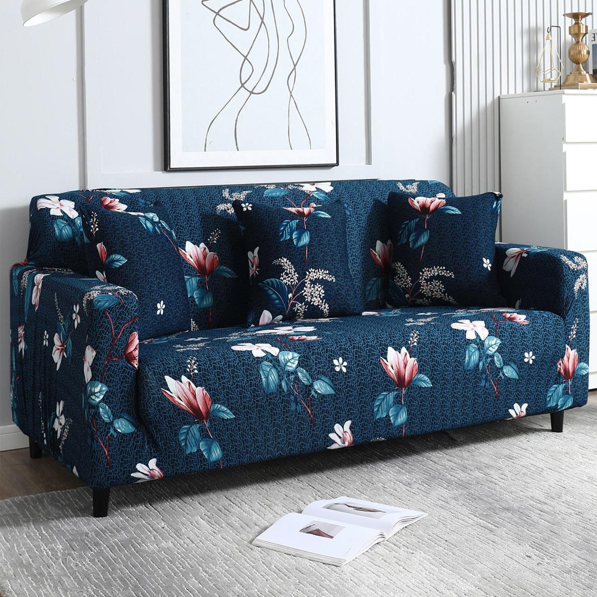 Story@Home 3 Seater Sofa Cover - Navy Blue