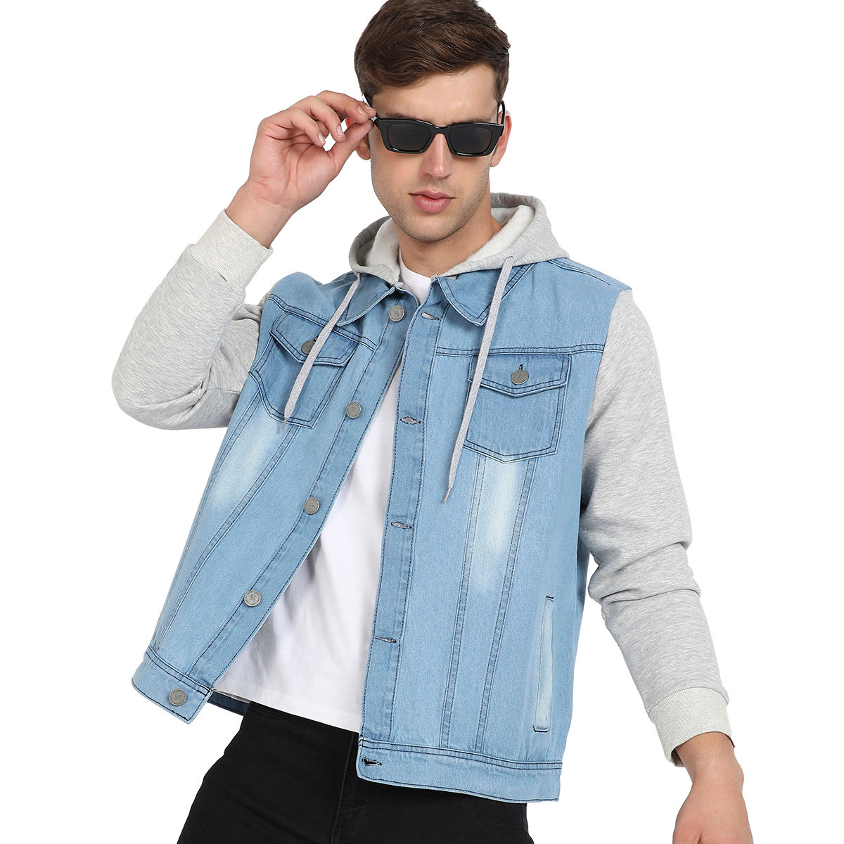 Blue Retro Denim Jacket For Men Casual Cotton Zip Up Jeans Coat For Men  With Stand Collar, Oversized Fit For Boys 3XL 4XL From Dwayverda, $44.42 |  DHgate.Com