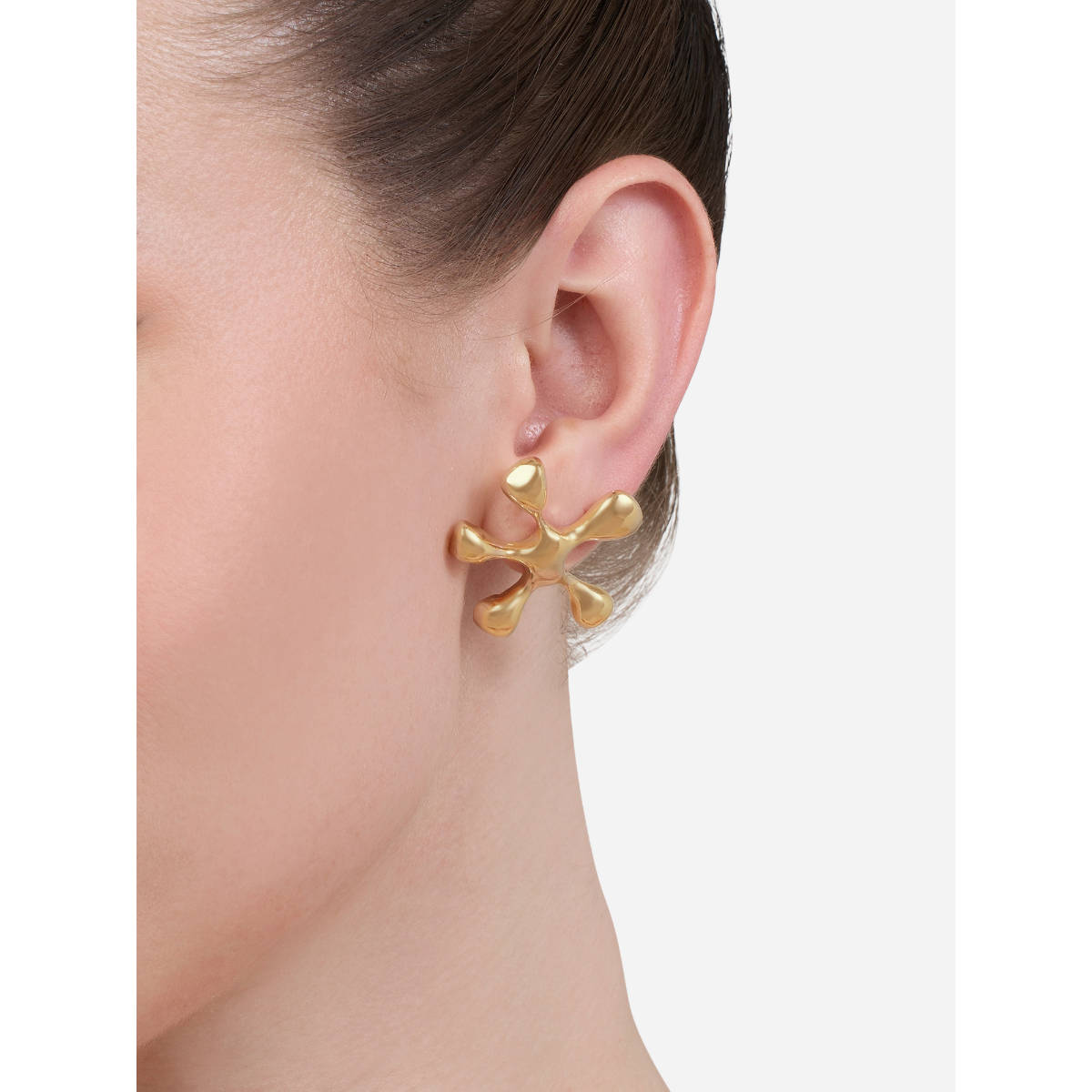 Zaveri Pearls Gold Tone Plated Statement Contemporary Studs Earring-ZPFK21140