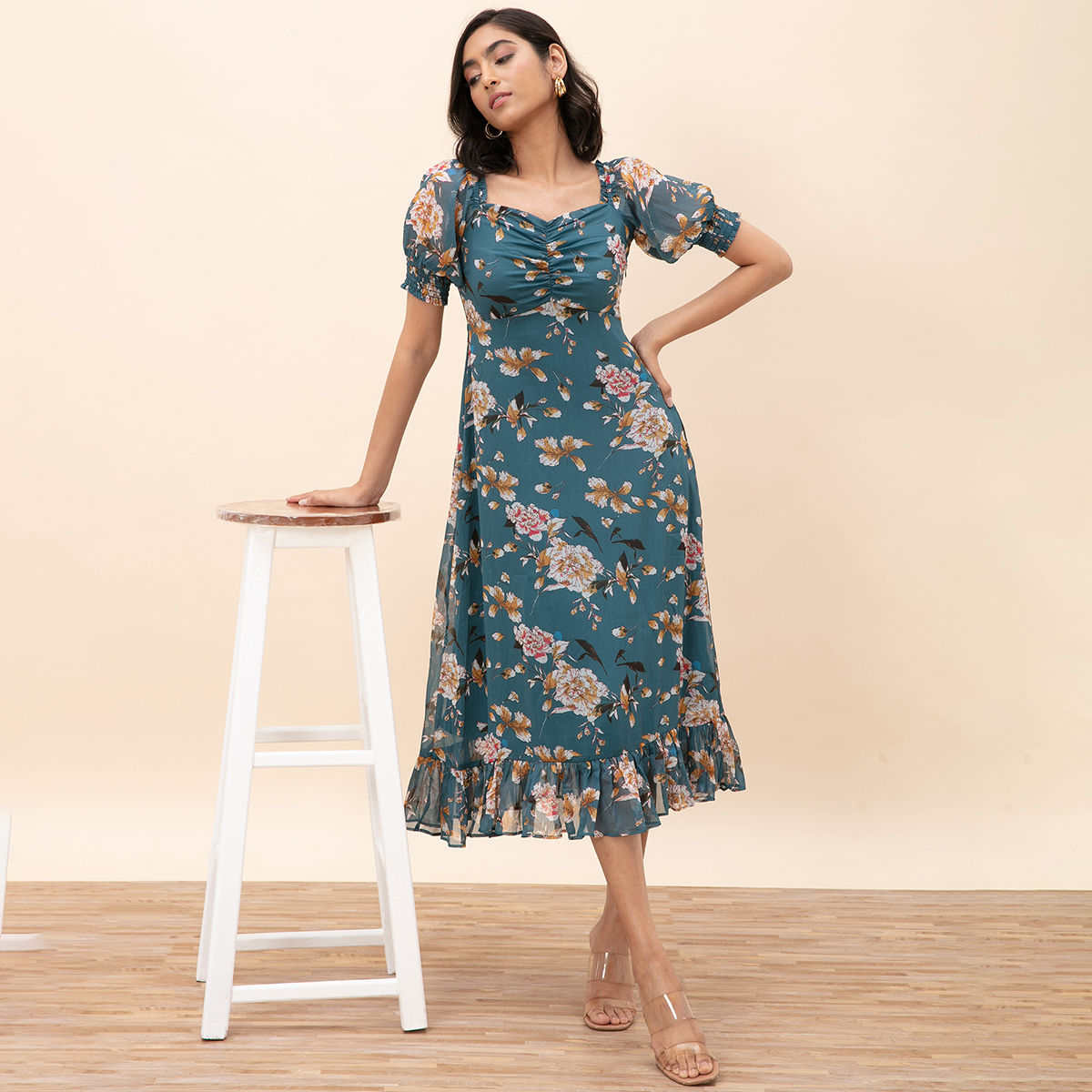 Buy Twenty Dresses By Nykaa Fashion Right On Ruche Floral Dress