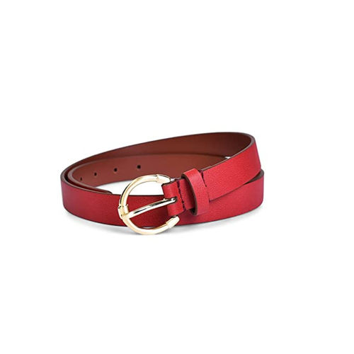 Buy BELWABA Vegan Leather Red Womens Belt Online