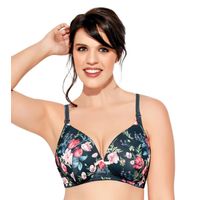 Enamor F043 Padded Wired Medium Coverage Perfect Plunge Push-Up Bra - Red