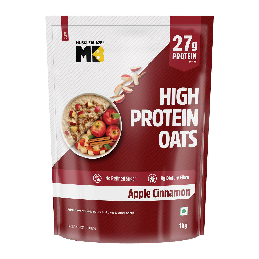 MuscleBlaze High Protein Oats - Apple Cinnamon