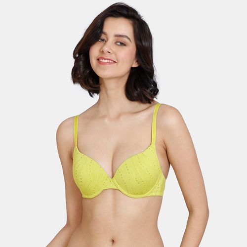 Buy Zivame Yellow Under Wired Padded Push-Up Bra for Women Online