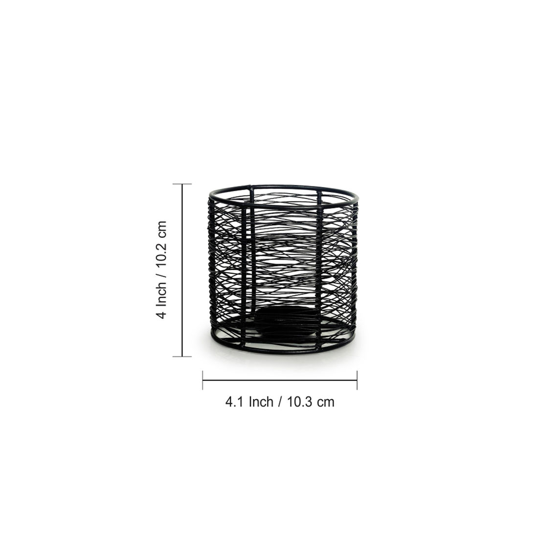 ExclusiveLane Glowing Mesh Cylinder' Hardwired Table TeaLight Holder