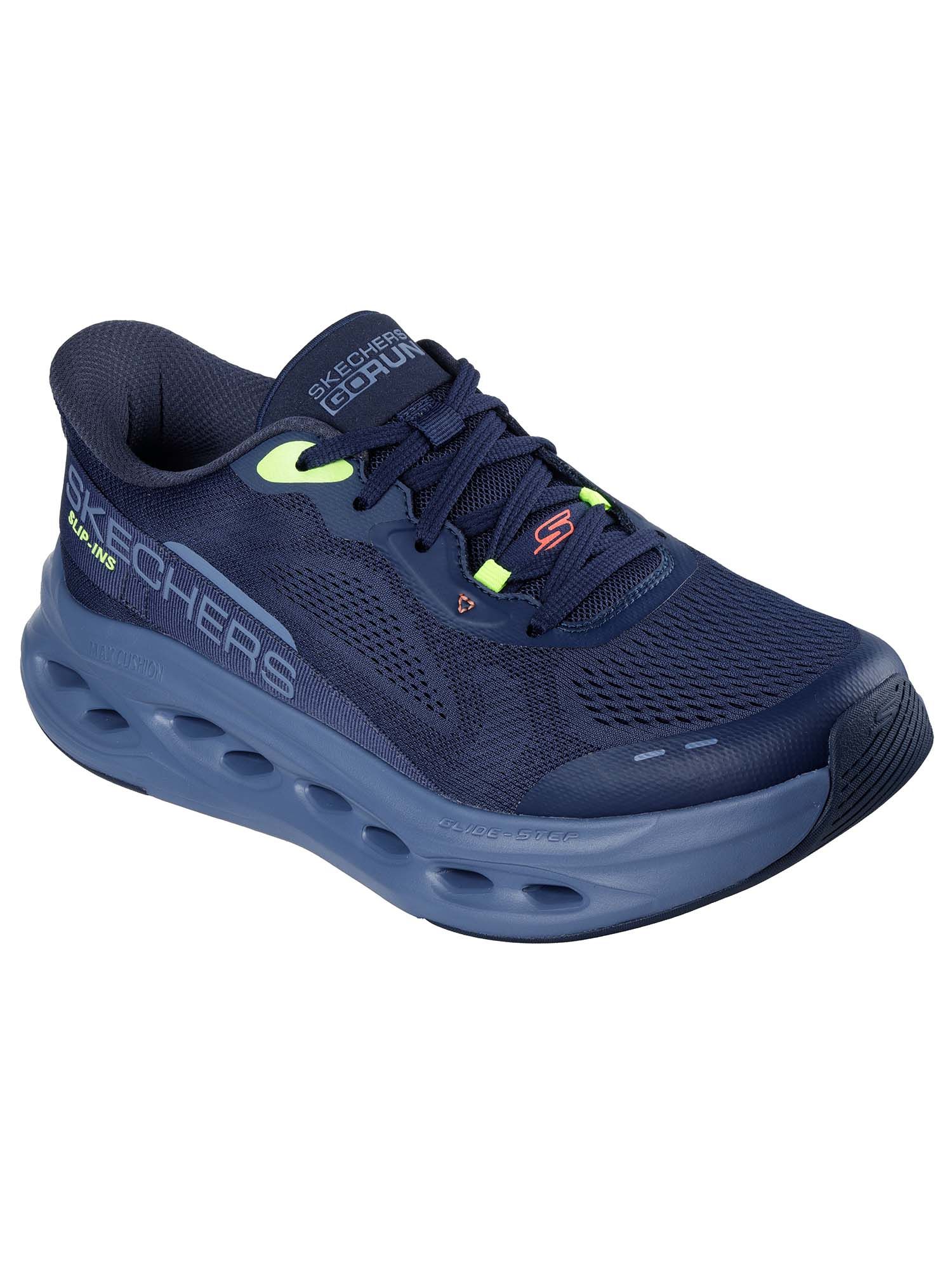 SKECHERS Men MAX CUSHIONING GLIDE-STEP A Navy Blue Running Shoes