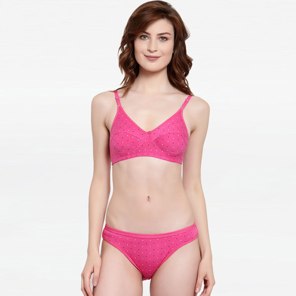 bra and panty set pink color
