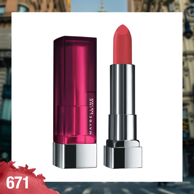 heated pink maybelline lipstick