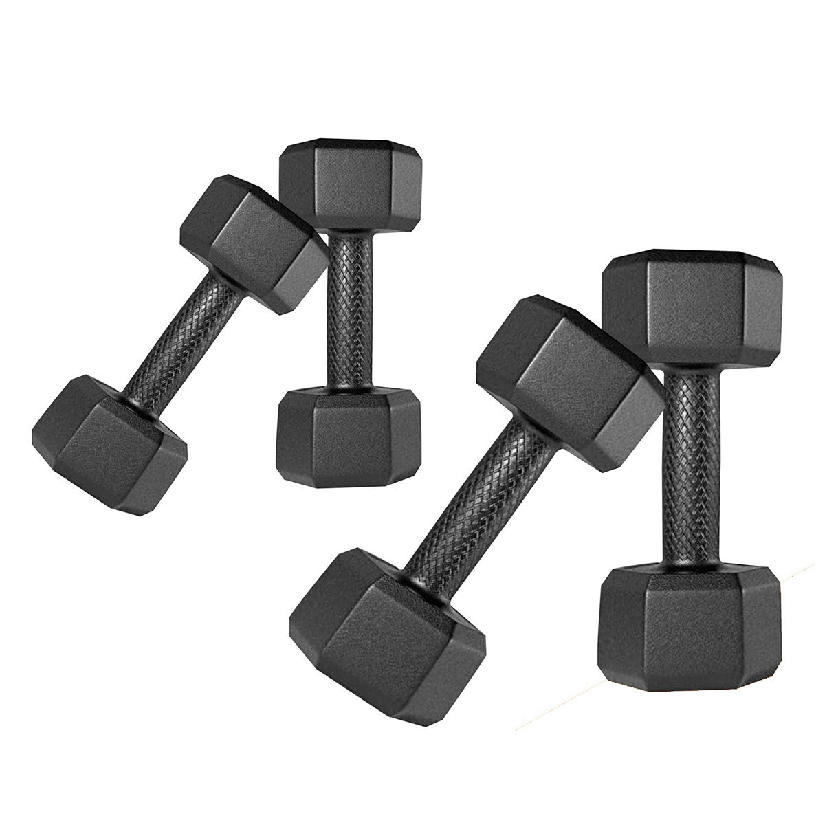 Fitzon PVC Hexa DM-4KG and 5KG Combo 161 Dumbbells and Fitness Kit Whole Body Workout (Set of 2)