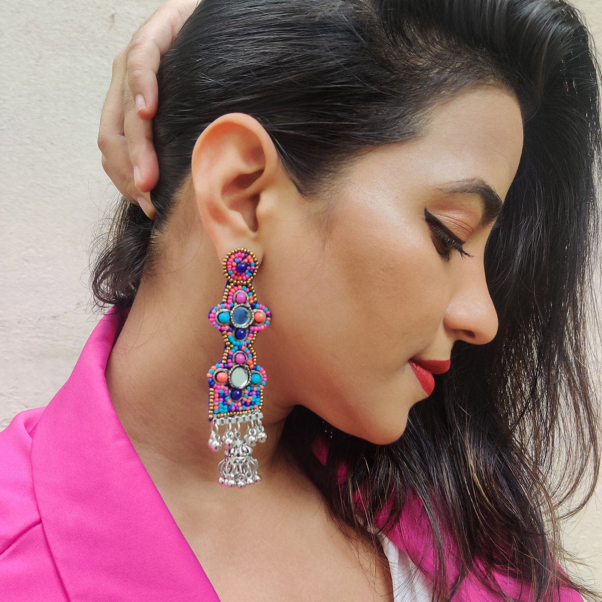 Buy Fida Multicolor Drop Earrings Online