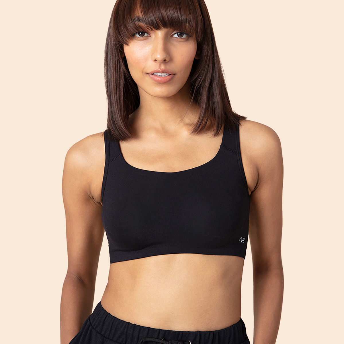 Nykd by Nykaa Soft Cup Easy-Peasy Slip-On Bra With Full Coverage - Black  NYB113 (L)
