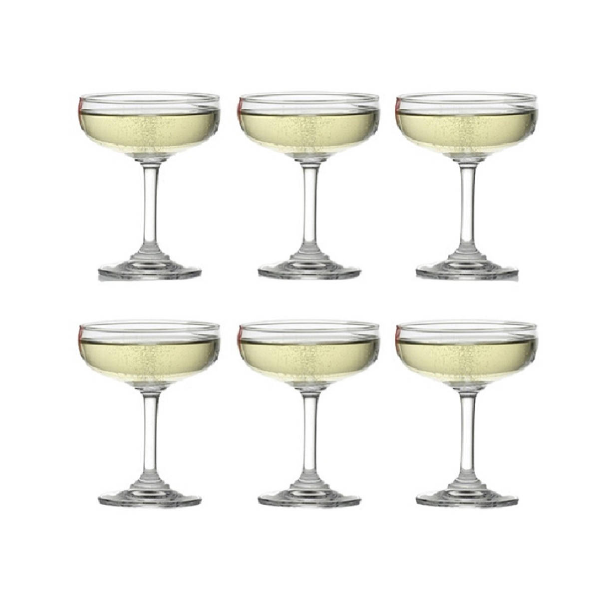 Ocean Glass Classic Saucer Champagne Transparent 135Ml (Set of 6)