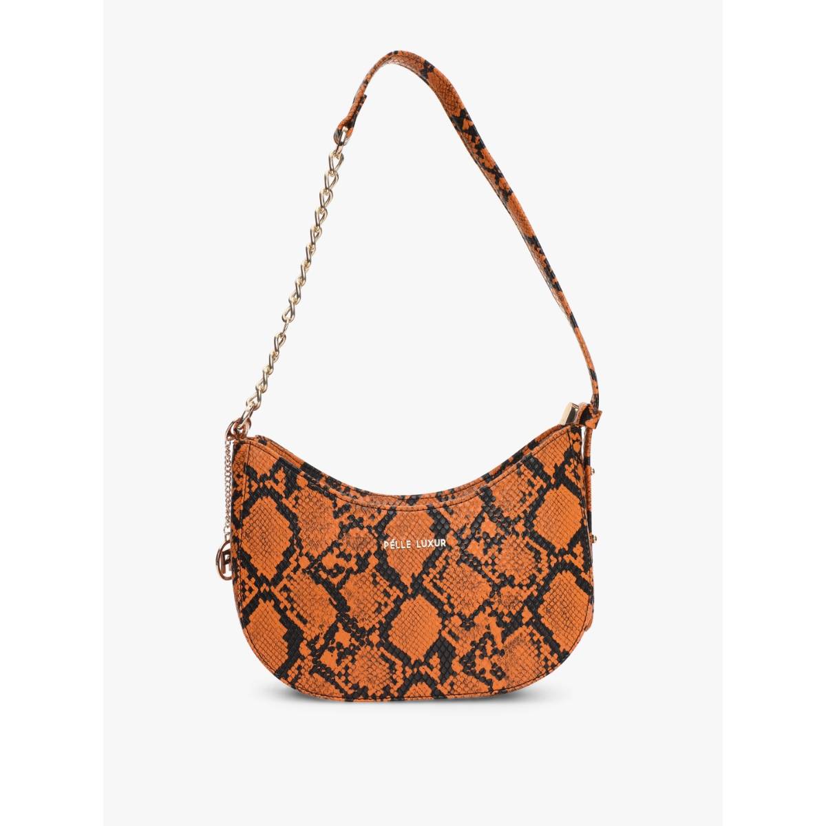Pelle Luxur Ariana Orange Hand Bag For Women