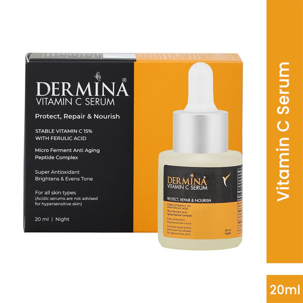 Buy DERMINA 15% Vitamin C Serum With Ferulic Acid & Peptide Complex For ...