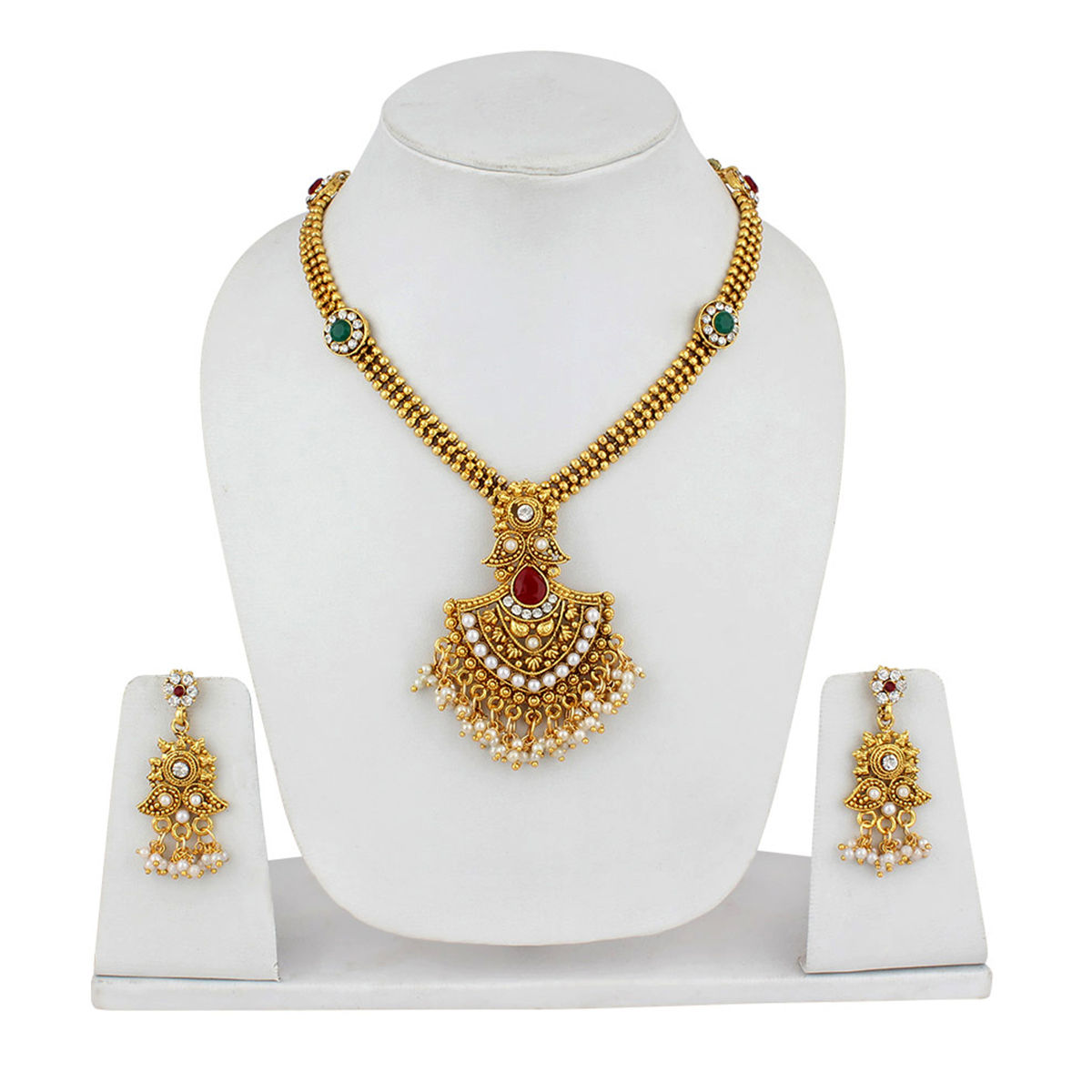 Anika's Creations Traditional Gold Plated Jewellery Set Buy Anika's
