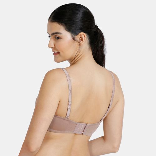 Buy Zivame Padded Wired 3-4th Coverage Strapless Bra - Buff Brown Online