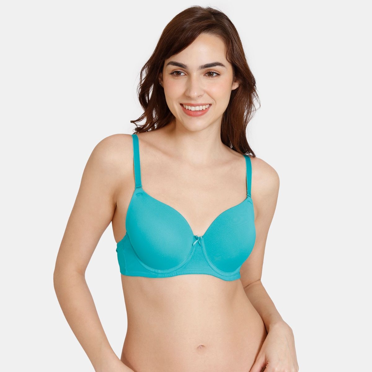 Buy Zivame Beautiful Basics Padded Wired 3-4th Coverage T-shirt Bra -  Spectra Blue Online