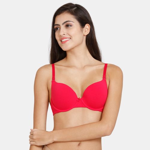 Zivame Push Up Wired Low Coverage Bra-Red