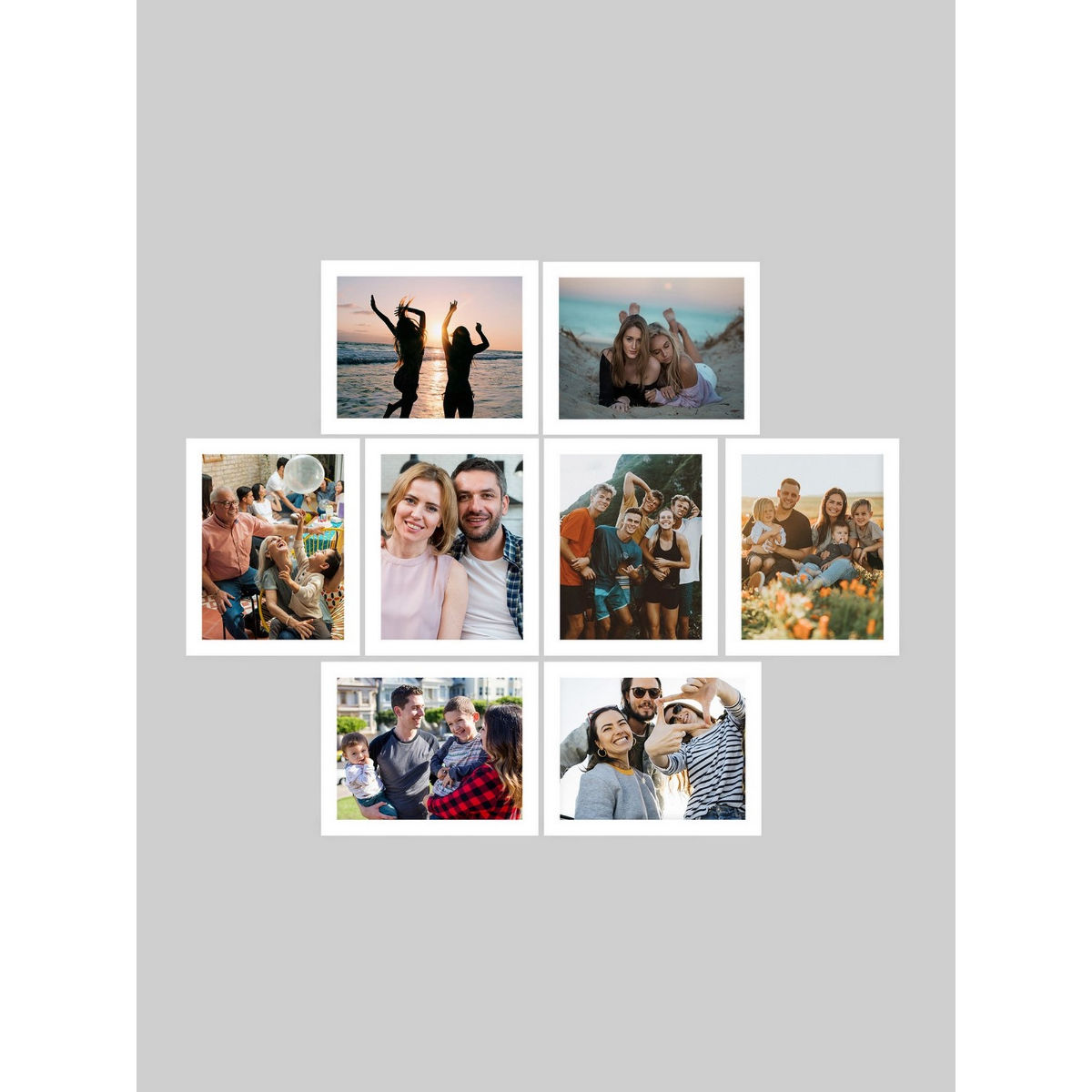 Buy eCraftIndia Memory Wall Collage Photo Frame - Set of 8 Photo Frames ...