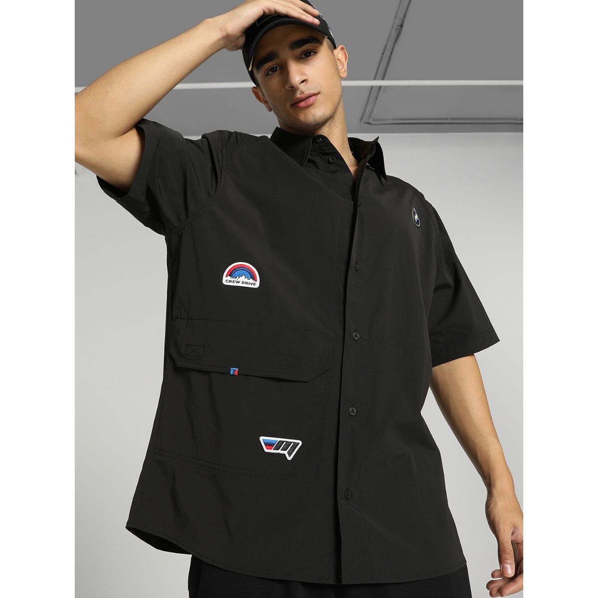 ★★PUMA★★ BMW MMS Summer Crew Short Sleeve Shirt Black 62 PUMA Mens BMW MMS Garage Crew Neck Short Sleeve Casual Tops