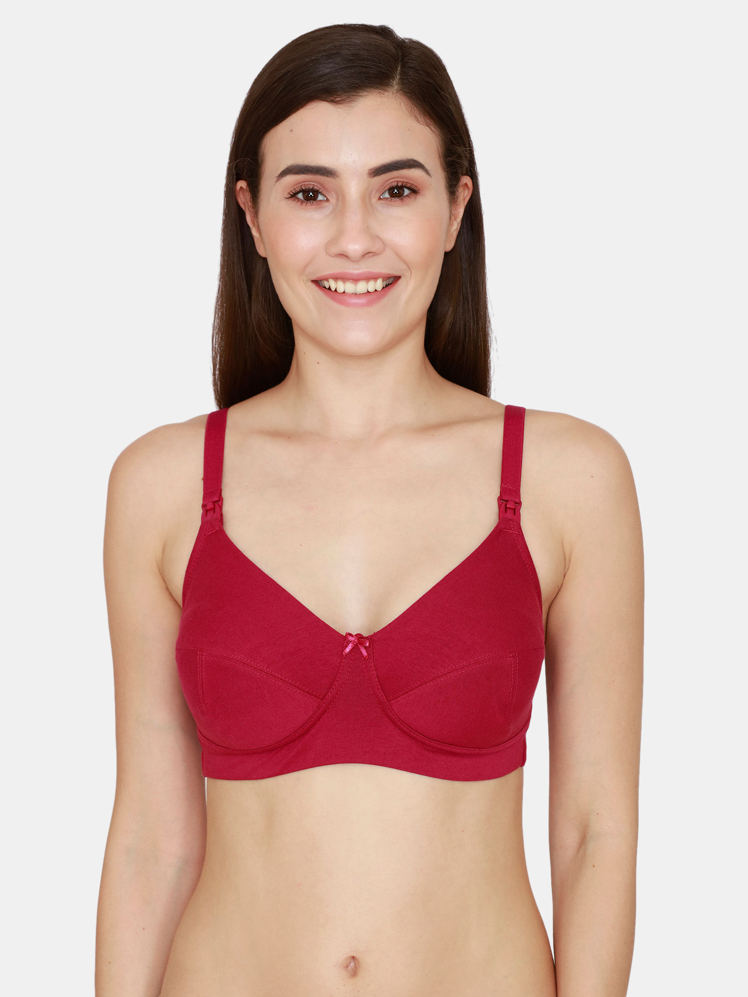 Buy online Maroon Solid Maternity/nursing Bra from lingerie for Women by  Zivame for ₹1049 at 0% off