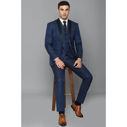 Buy Louis Philippe Navy Three Piece Suit (Set of 3) Online