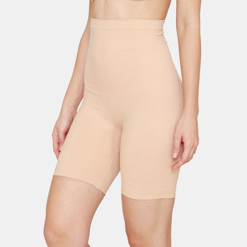 Buy Zivame Medium Control Mid waist 12 Hour Seamless Thigh Shaper - Nude  Online