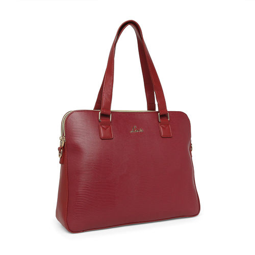 Buy Lavie Women's Liz Mento Laptop Bag (Maroon) (L) Online