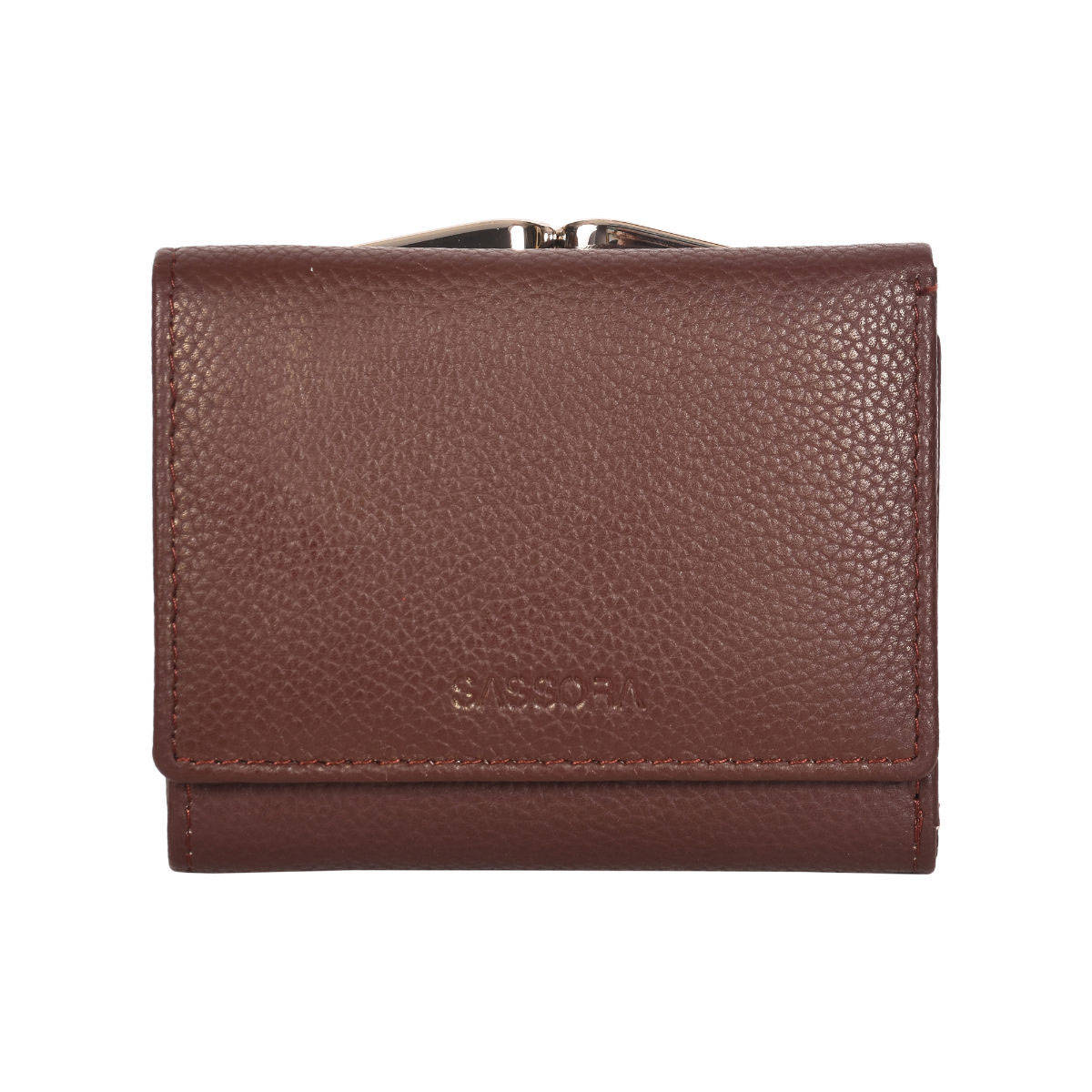Sassora Genuine Leather Small Size Brown Rfid Protected Wallet - 4 Card Holders (S)