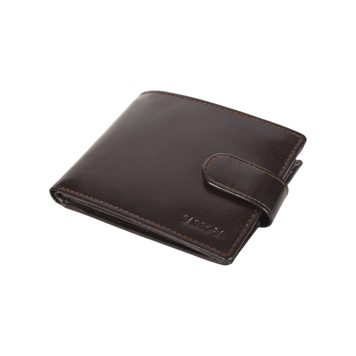 Buy Sassora Genuine Leather Large Size Rfid Wallet- Dark Brown (L