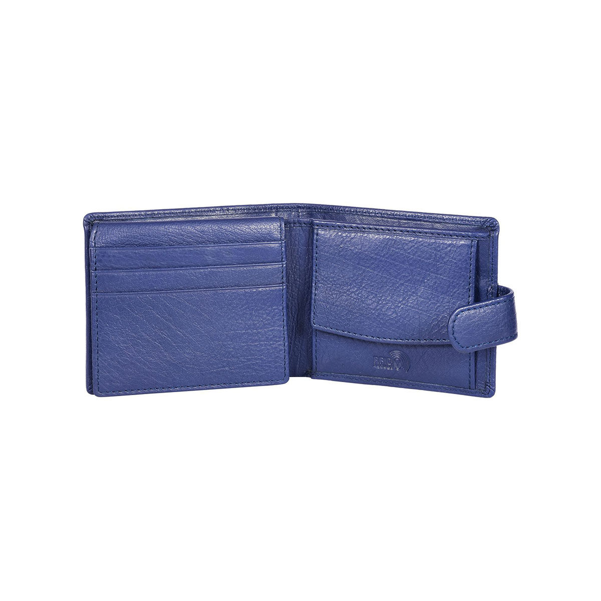 Buy Sassora Premium Leather Boys RFID Solid Pattern Wallet-Blue Online