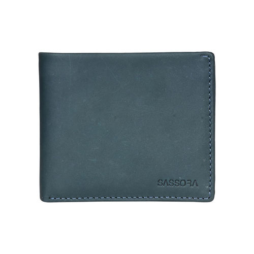 Sassora 100% Genuine Soft Leather RFID Wallet For Men-Navy Blue