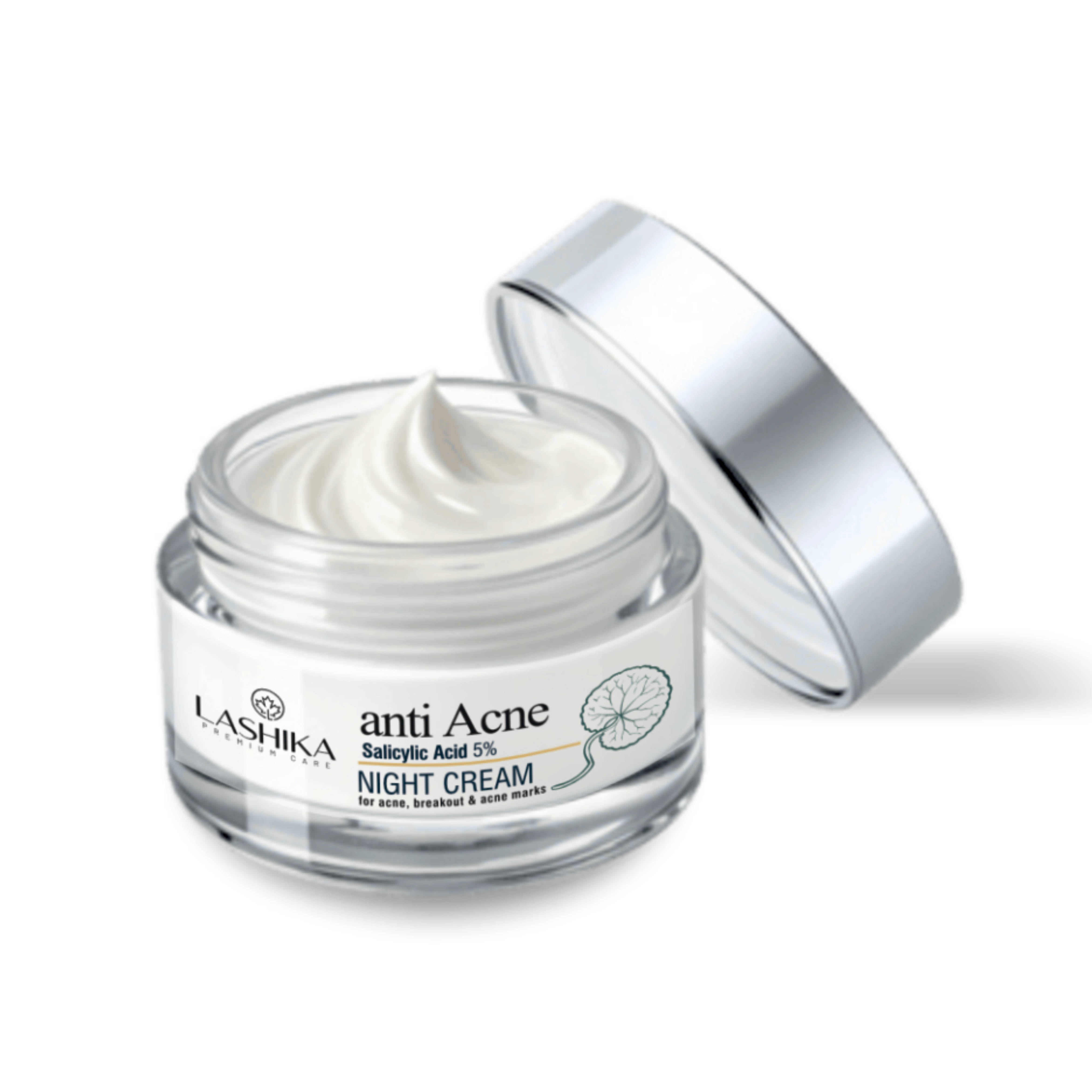 Lashika Anti-Acne Night Cream With 2% Niacinamide & Salicylic Acid For Dark Spots & Repair