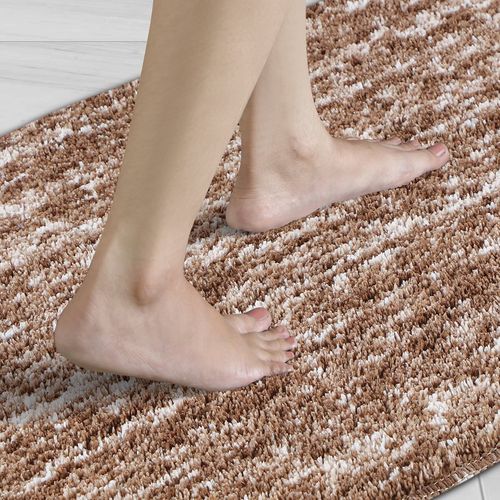 Buy OBSESSIONS Anti-skid Polyester Bath Mat and Contour Mat, 2Pcs