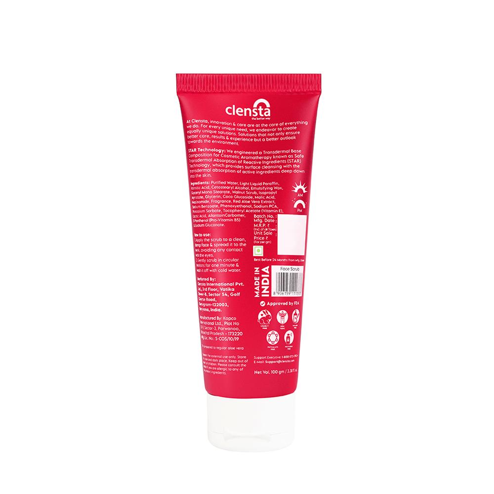 Buy Clensta Red Aloevera Skin Glow Face Scrub Online