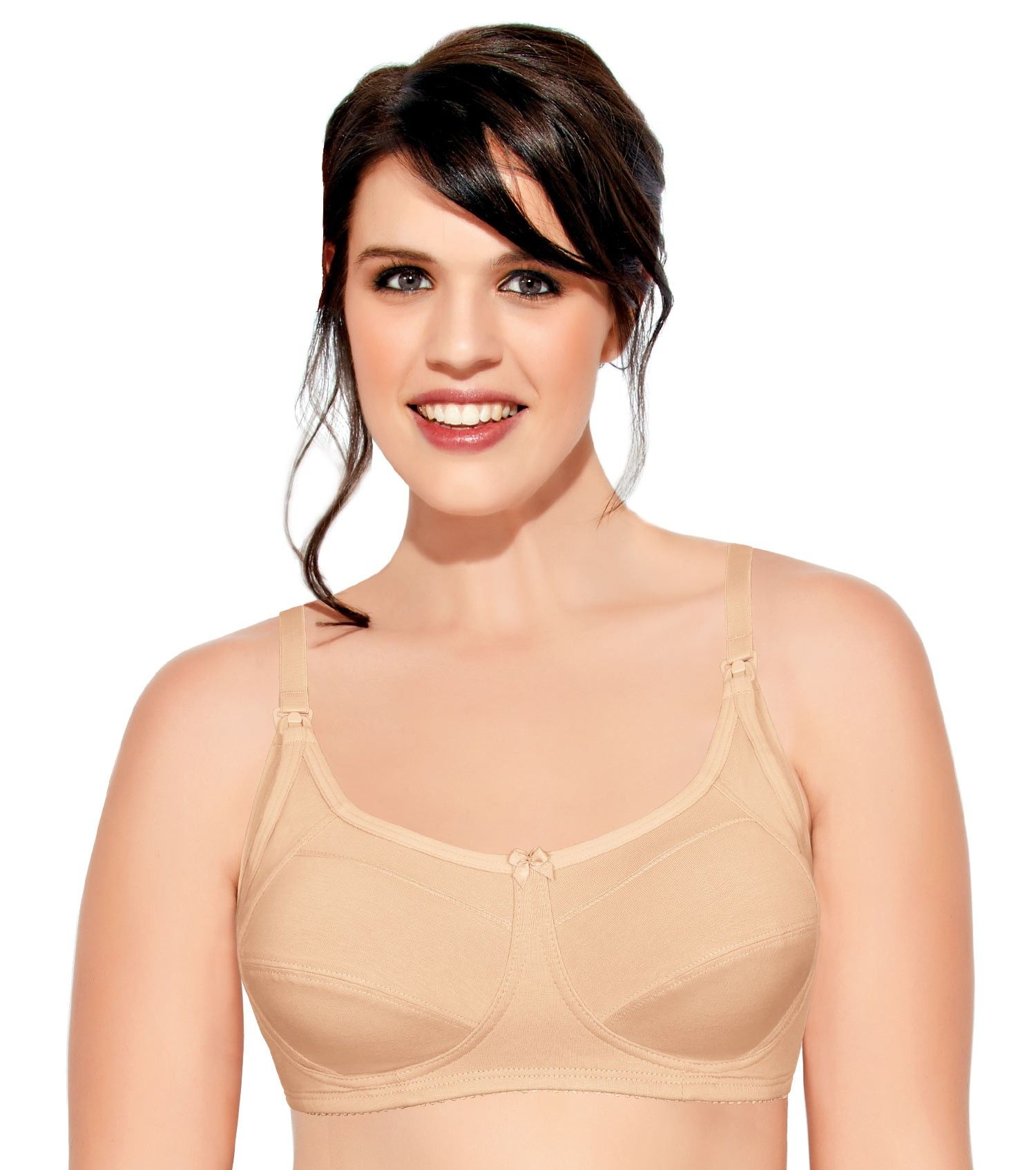 Buy Enamor MT02 Sectioned Lift & Support Nursing Bra - Non-Padded Wirefree  High Coverage - Nude Online