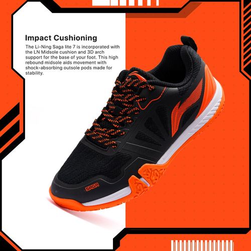 Buy Li-Ning Saga Lite Non Marking Cushion Badminton Shoe Black