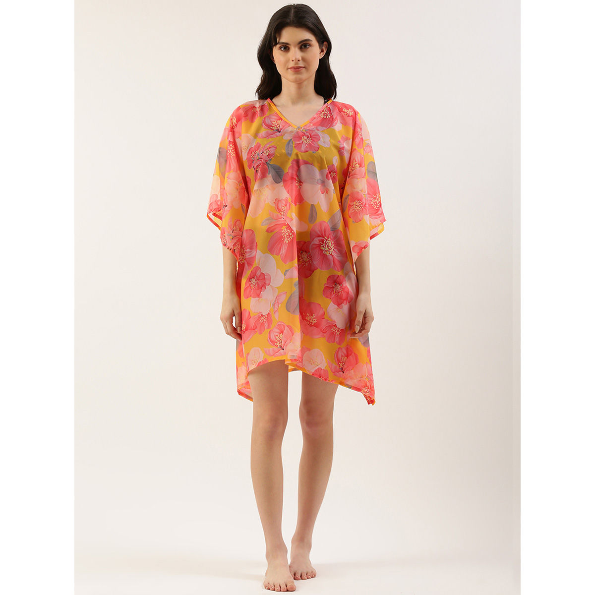 Cover Up w/ Hood- Yellow Floral main image 1