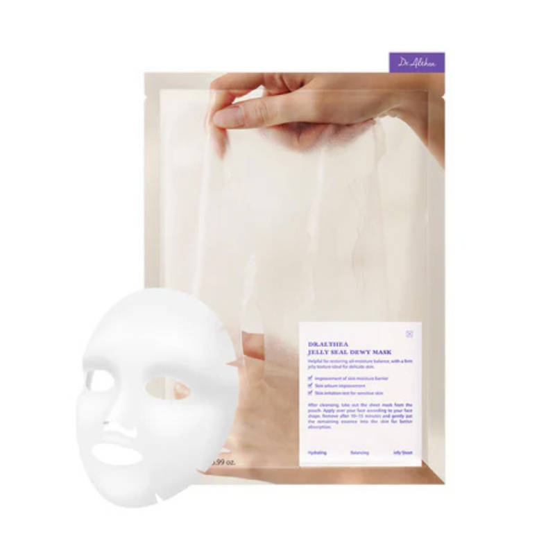 Dr.Althea Pack of 4 Jelly Seal Dewy Mask: Intense Hydrating Sheet Mask for Dry Skin