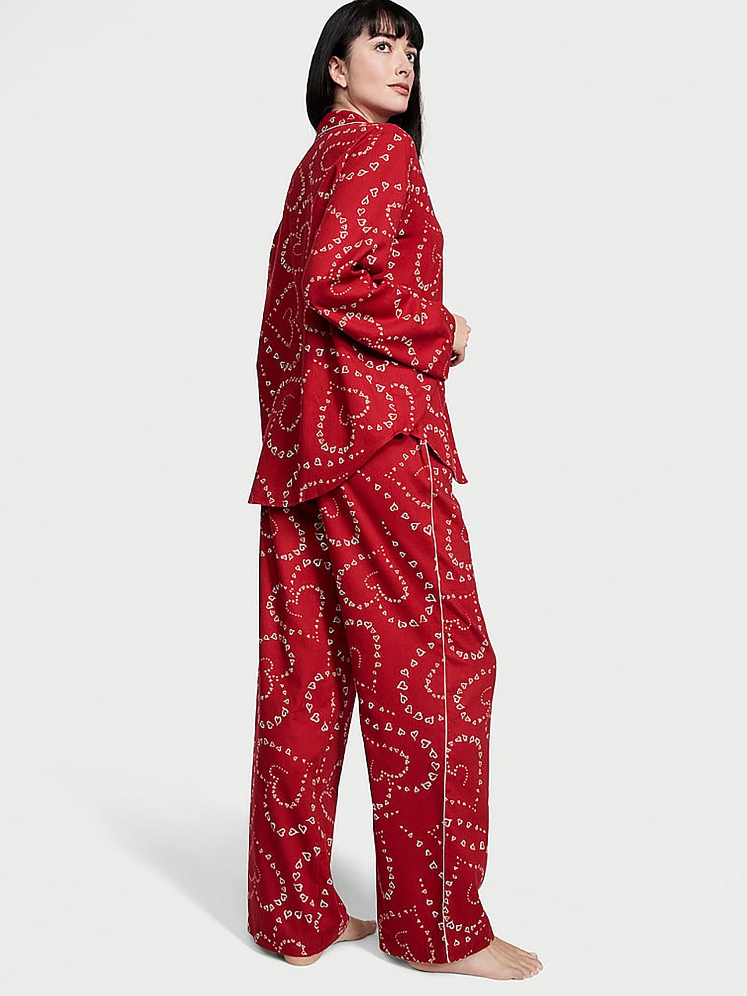 Buy Victoria's Secret Women Red Printed Shirt & Pyjama Online