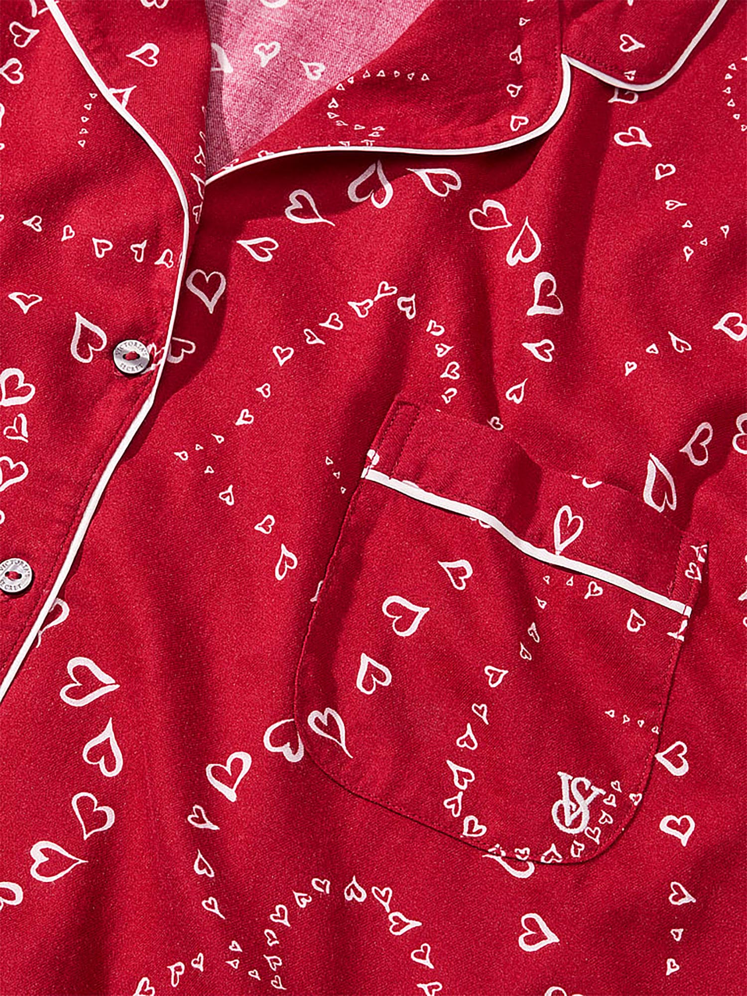 Buy Victoria's Secret Women Red Printed Shirt & Pyjama Online