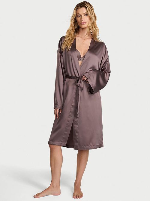 Buy Victoria's Secret Women Grey Solid Midi Robe (XL/XXL) Online