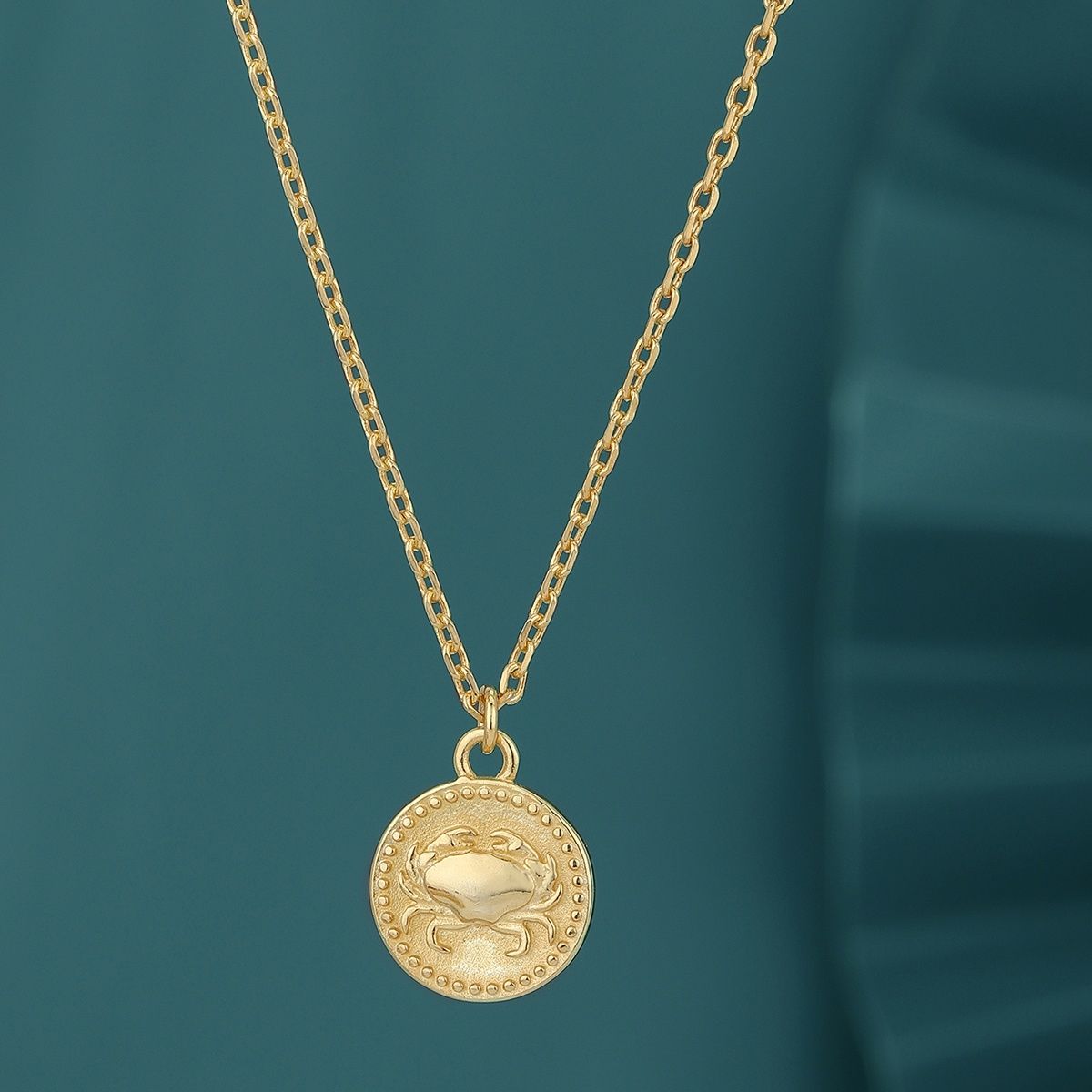 Buy Gold Plated Zodiac, Horoscope, Astrology Cancer Necklace Online in  India - Etsy