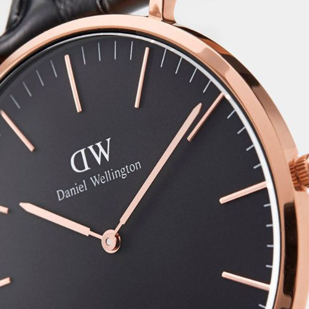 Buy Daniel Wellington Classic Bayswater 40mm Black 20mm Roselyn Strap Watch Gift Set Online