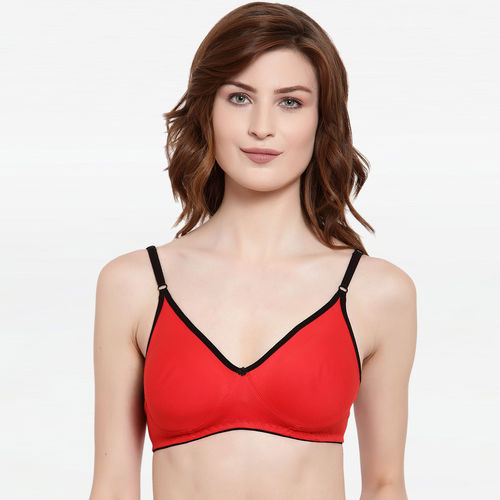 Buy Quttos Wirefree T-Shirt Non Padded Bra - Red Online
