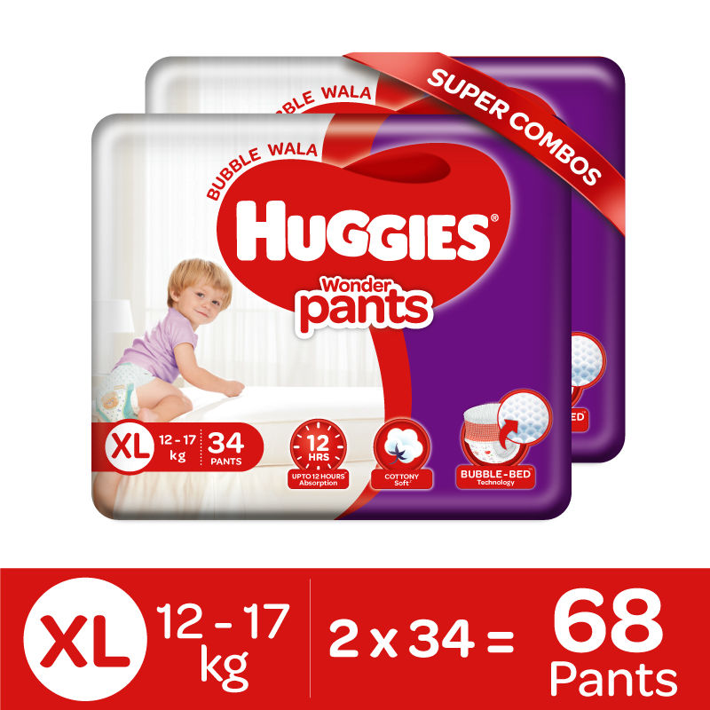 Buy Huggies Complete Comfort Dry Pants Extra Large XL Size Baby Diaper  Pants with 5 in 1 Comfort Online at Best Price of Rs 21780  bigbasket