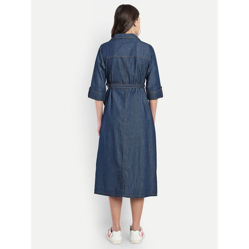 princess polly baby blue dress Maternity Dress in Lightweight Denim